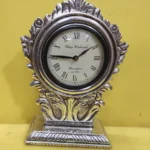 Silver Coated Wooden Clock