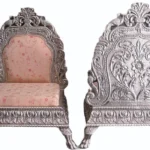 Teak Wood Wooden German Silver Chair - Yashoda Arts