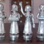 Silver Handicrafts Statue Set - Yashoda Arts