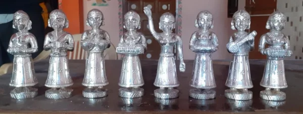 Silver Handicrafts Statue Set - Yashoda Arts