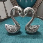 2 Piece Silver Swan Pair Statue - Yashoda Arts