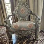 Silver Coated Victoria Chair - Yashoda Arts